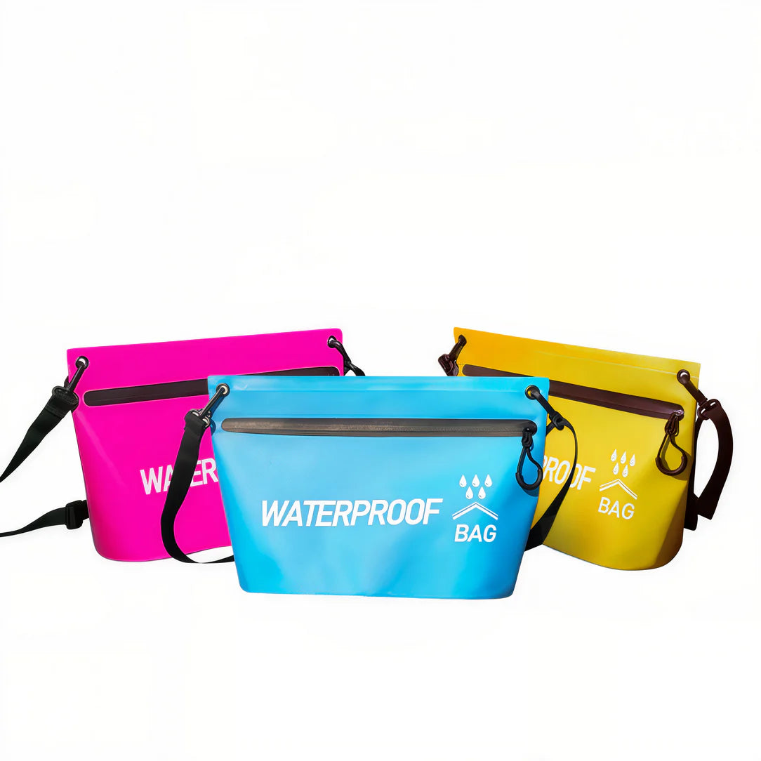 Sac banane waterproof avec poches et shoulder straps, idéal pour la pluie