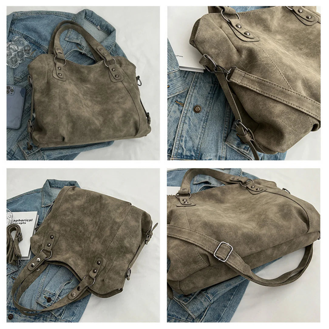Sac bandoulière en similicuir souple Gray pour Cours Myndra