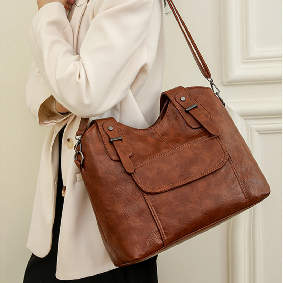 Sac cabas en cuir souple Varenzo, sac porté main en cuir souple et élégant
