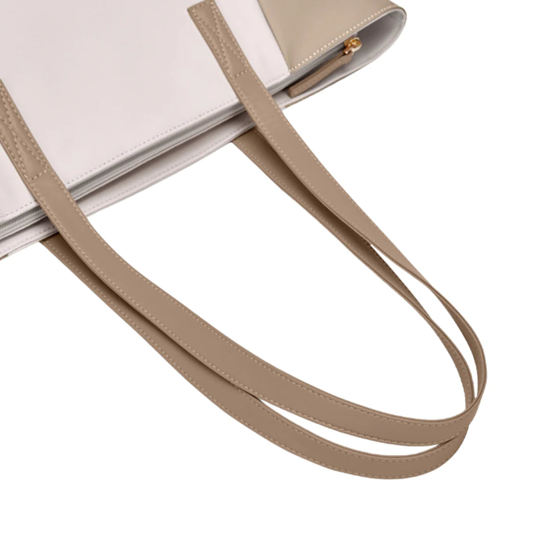 Sac cabas femme ordinateur en two-tone, élégant cabas femme pour toutes les occasions