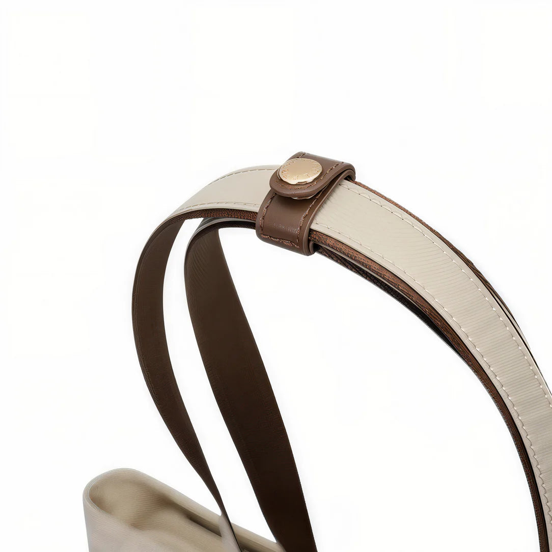Détail de la sangle de sac cabas multipoches Vélina pour un style pratique et élégant