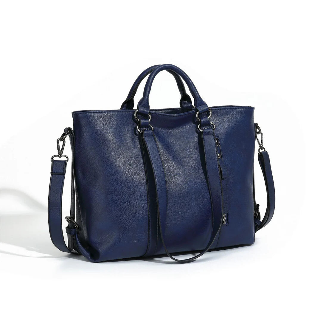 Sac cabas en simili cuir bleu marine pour un style élégant et pratique