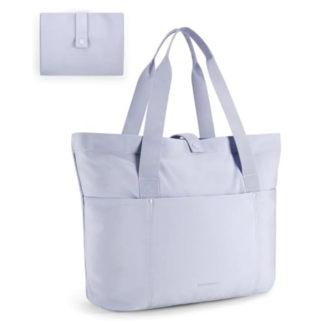 Sac cabas tissu grand format pliable avec poignées, sac cabas pratique et léger