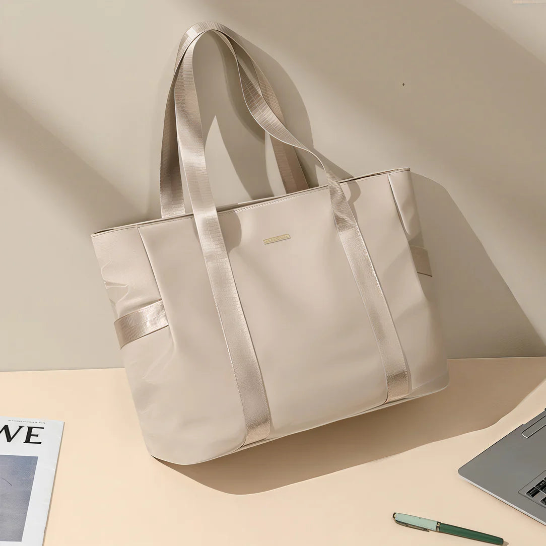 Sac de cour étudiante Myriade beige avec Satin straps pour effets personnels