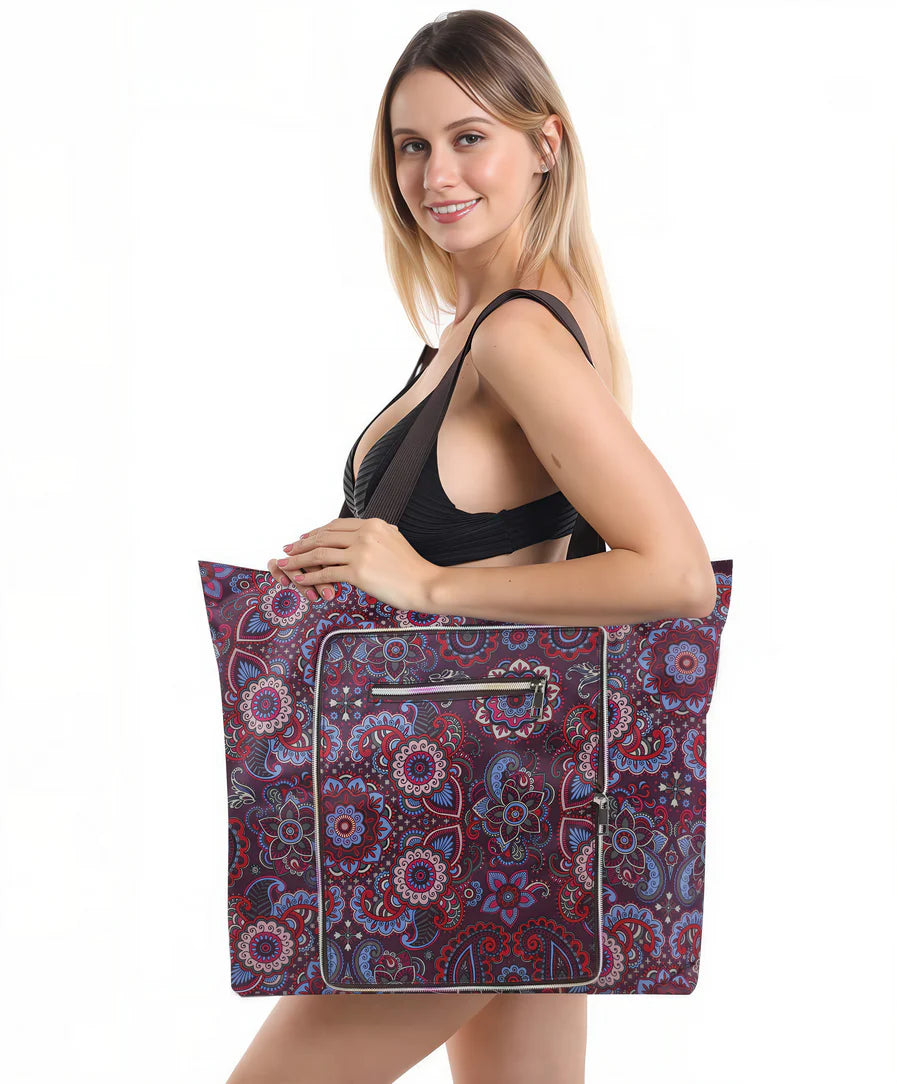 Sac de plage à motif floral imprimé Tropèze pour un style estival chic