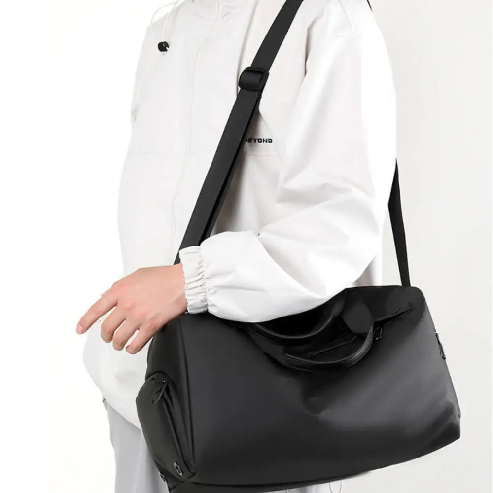 Sac de sport 20l noir avec bandoulière pour entraînement et voyage