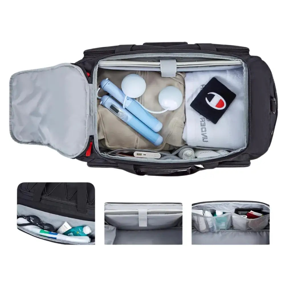 Sacs de voyage 40l Travira40 avec sac de voyage noir ouvert adapté pour le transport
