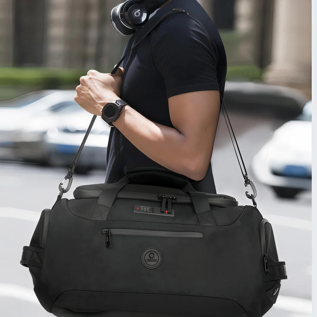 Sac de voyage antivol Ozuko Lock avec bandoulière, sécurisé et pratique pour votre voyage