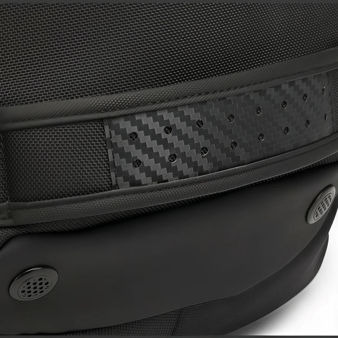 Détail en relief d’un sac à dos voyage antivol Ozuko Lock pour sécurité optimale