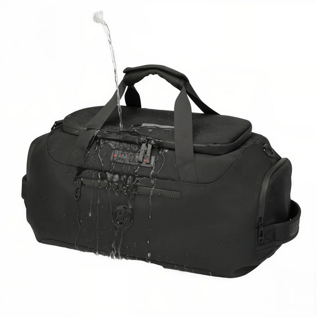 Sac de voyage antivol Ozuko Lock en noir, imperméable et sécurisé pour vos voyages