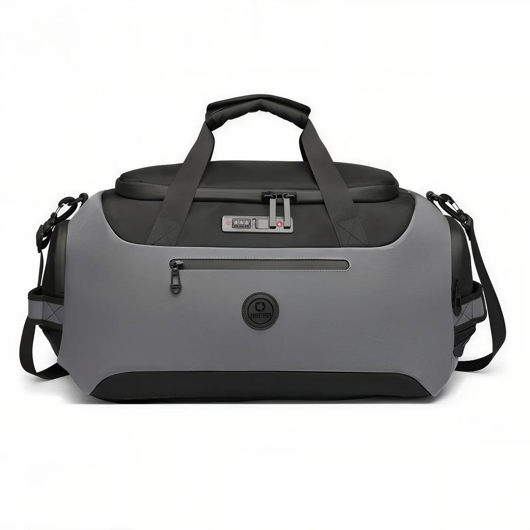 Sac de voyage antivol Ozuko Lock gris et noir, sécurisé pour vos voyages antivol