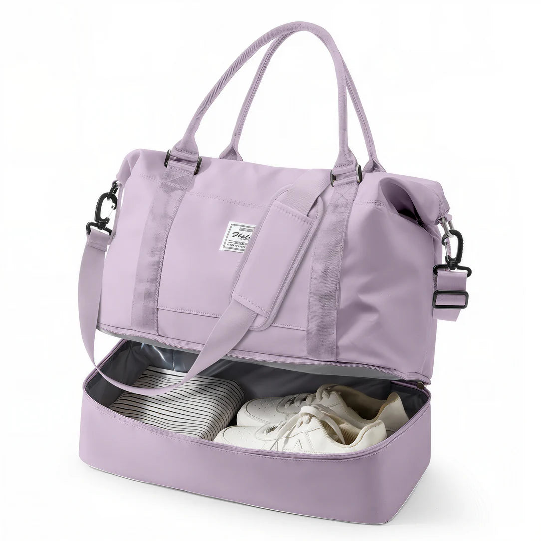 Sac de voyage cabine 45x36x20cm avec compartiment à chaussures, lavande