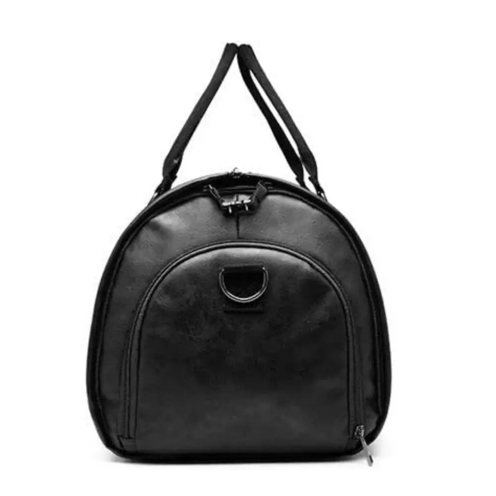 Sac de voyage en cuir Baltan avec un grand sac de voyage en cuir noir élégant