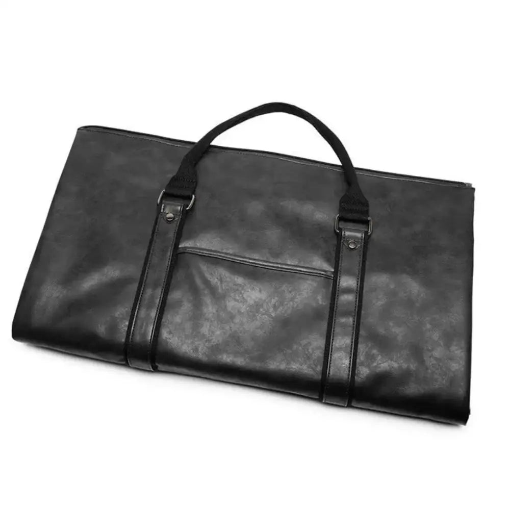 Sac de voyage en cuir Baltan avec poignée en cuir noir élégant