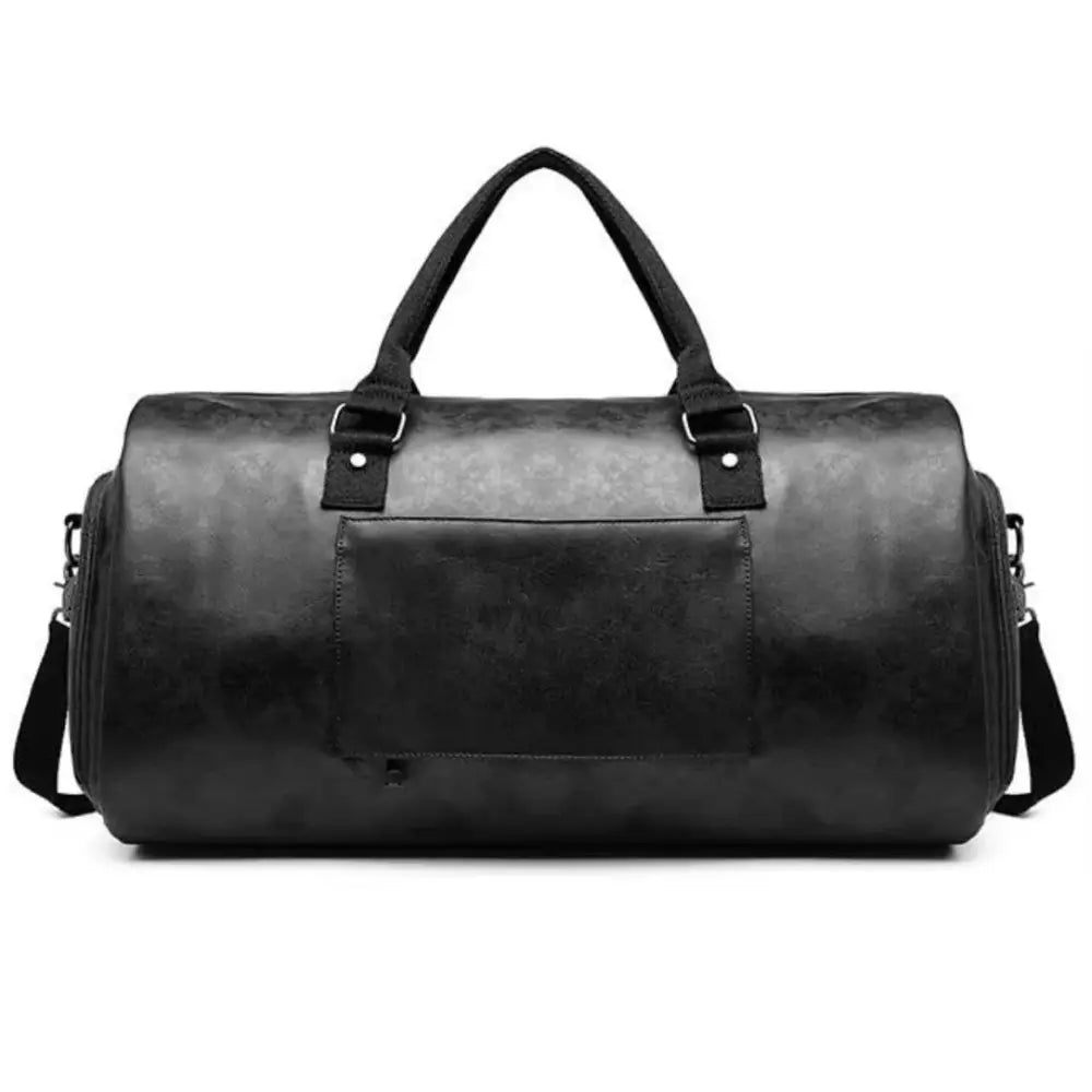 Sac de voyage en cuir Baltan avec un grand sac de voyage en cuir noir élégant