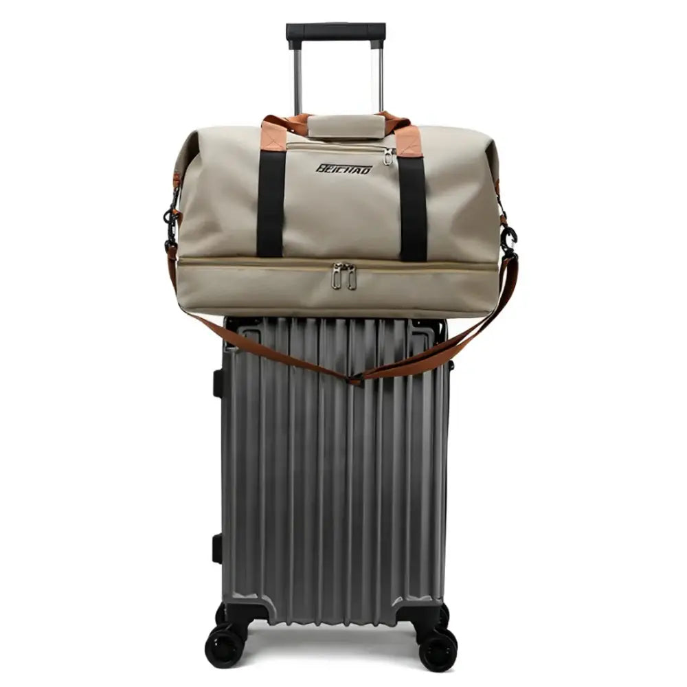 Sac de voyage pour weekend Beichao avec valise à roulettes et sac de sport daluminium