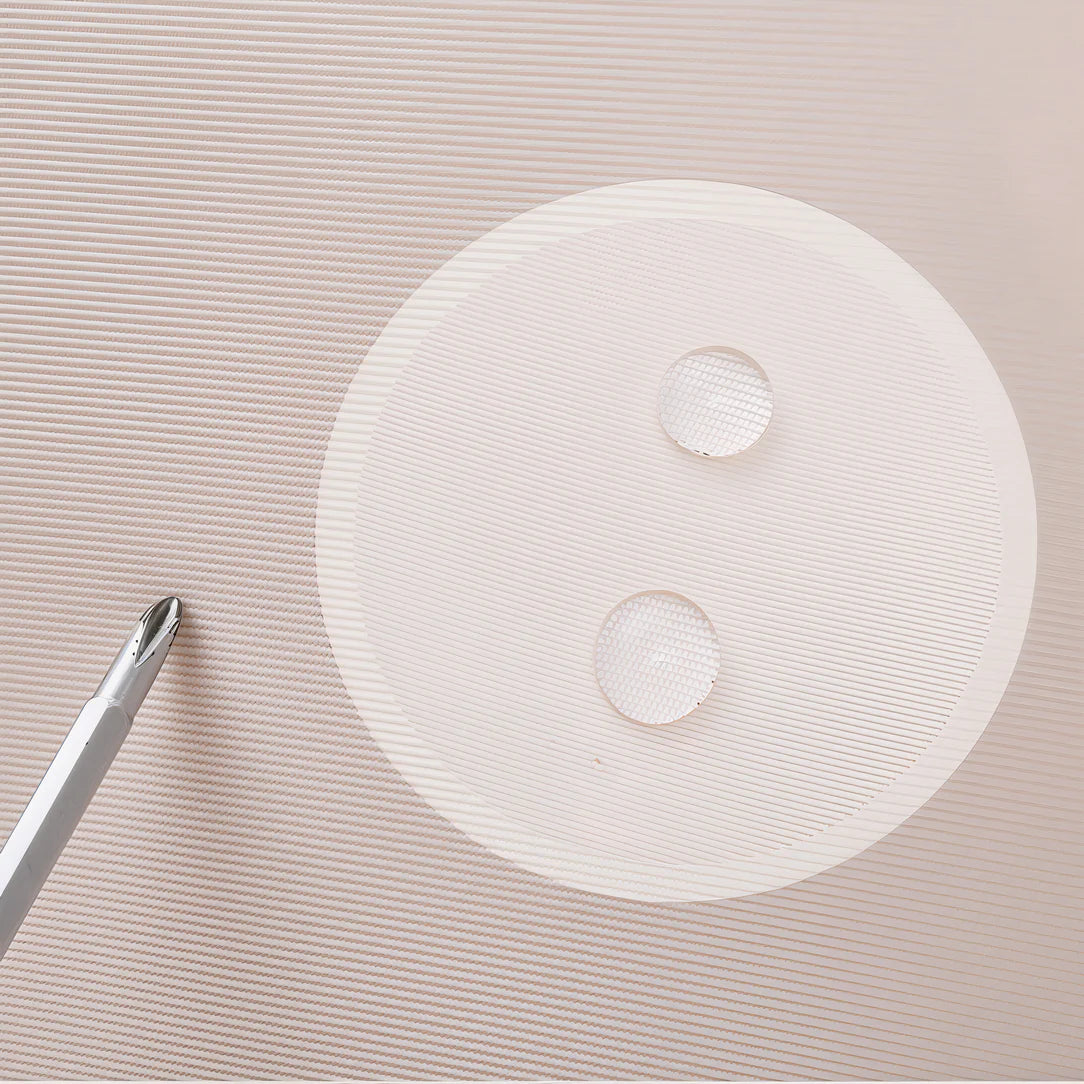 Bouton blanc à deux trous pour valise souple extensible Mobella