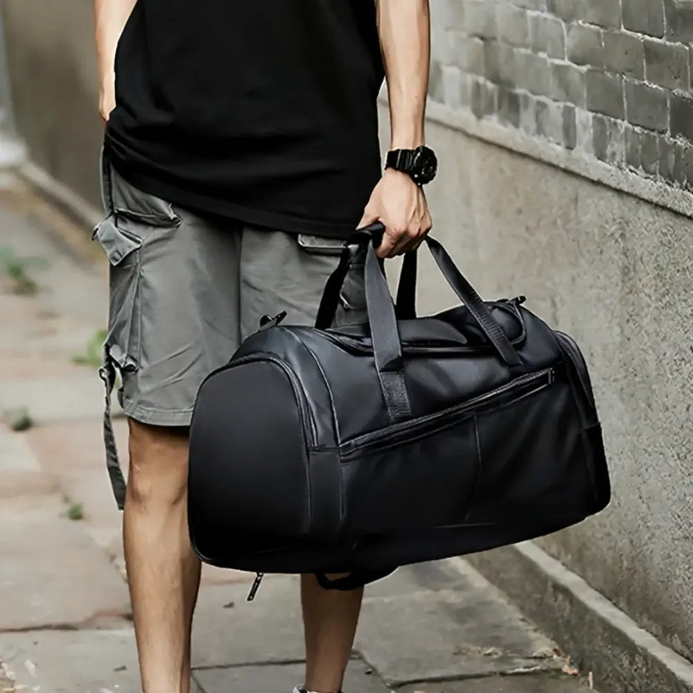 Sac de voyage XXL cargo avec sac noir, idéal pour voyage XXL et longue durée