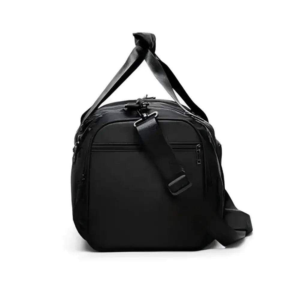 Sac de voyage XXL cargo noir avec bandoulière, idéal pour voyage XXL robustes