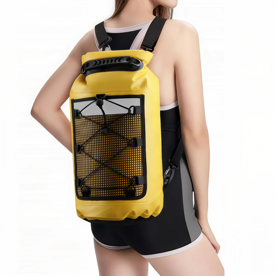 Sac étanche DryPack jaune waterproof pour 10-30 L parfait pour l’extérieur