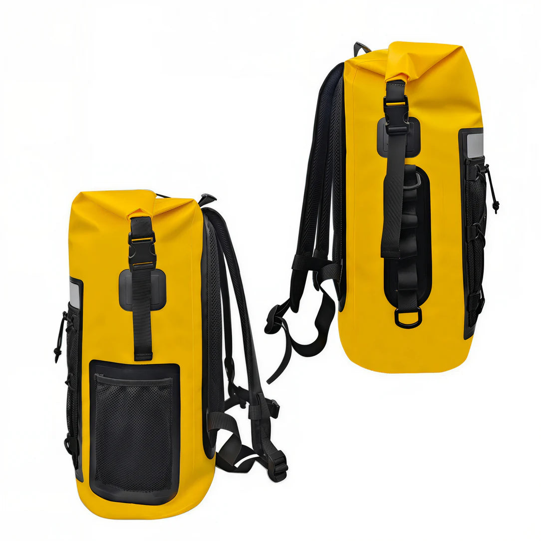 Sac étanche flottant 35L Océan Wave avec sac à dos jaune imperméable et flottant