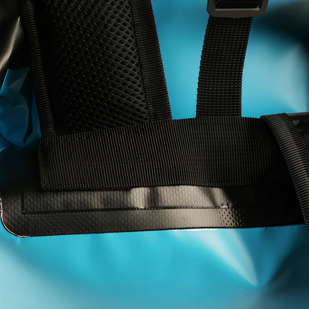 Sac étanche Kayak Marjaqe XB-777 avec pvc 500d et fermeture enroulable, bleu avec bretelles noires