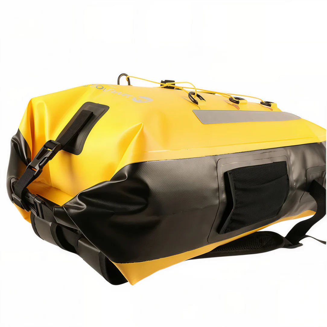 Sac étanche kayak Marjaqe XB-777 en PVC 500D avec fermeture enroulable jaune et noir