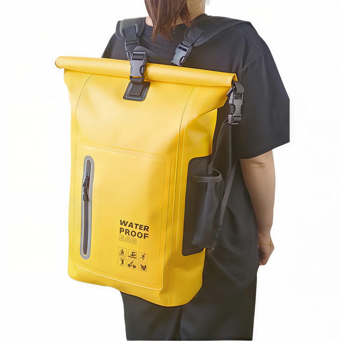 Sac étanche multifonction jaune en PVC 500D waterproof pour outdoor et voyage