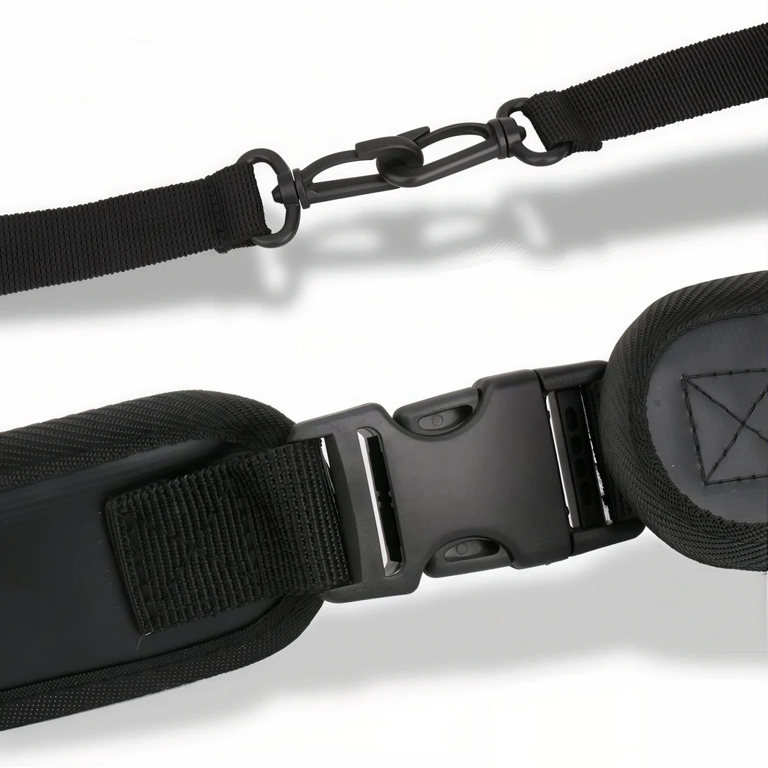 Sangle de caméra noire avec clips et boucle, fabriquée en PVC 500D pour Sac étanche multifonction