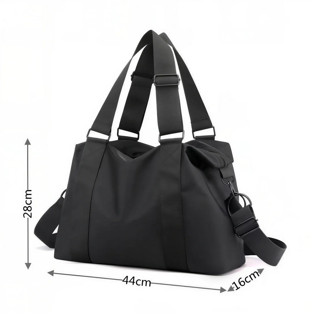 Sac femme nylon Nolka avec anses larges et bandoulière amovible