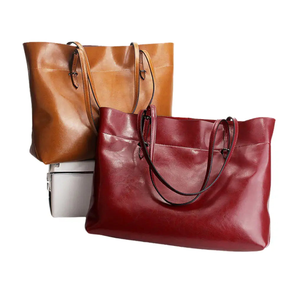 Sac fourre-tout femme cuir avec cuir brillant pour un style élégant et sophistiqué