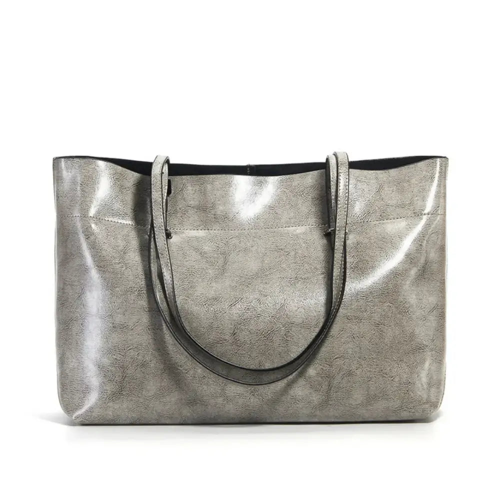 Sac fourre-tout femme cuir gris pour un style élégant et pratique