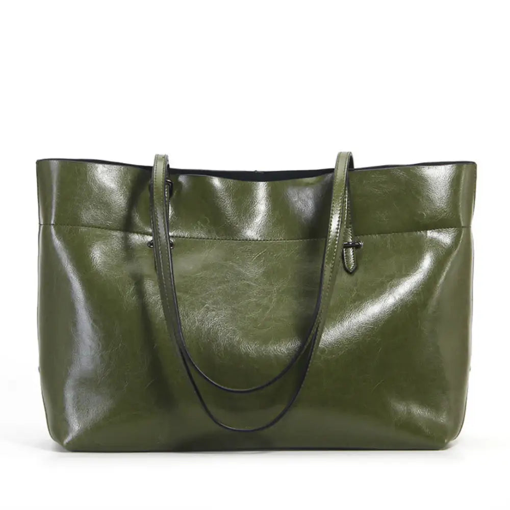 Sac fourre-tout femme cuir vert de l’ère pour un style élégant et pratique