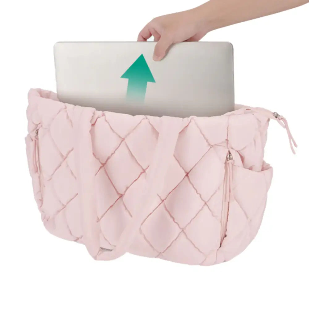 Sac fourre tout matelassée rose, sac fourre pratique et élégant pour toutes occasions