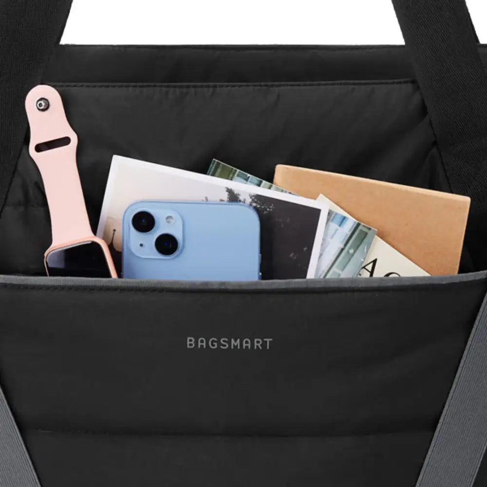 Sac fourre tout multifonction Carmin avec contenus, pratique et élégant pour tous