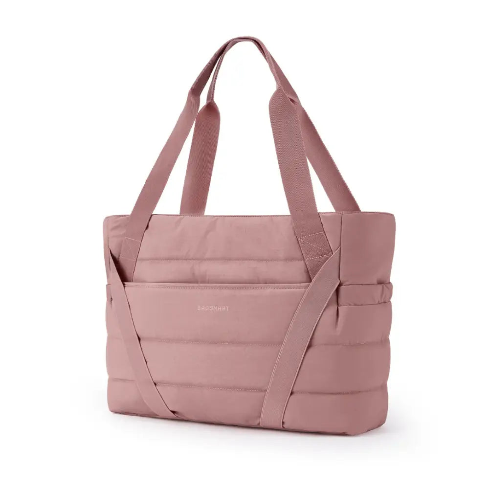 Alt text : Sac fourre tout multifonction Carmin avec Pink quilted tote bag