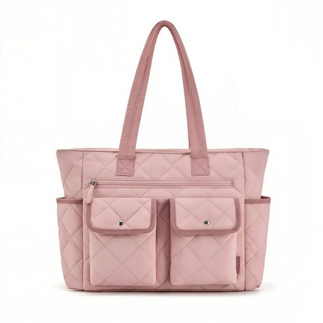 Sac fourre rose quilté Tilda pour rythmes scolaires avec format spacieux