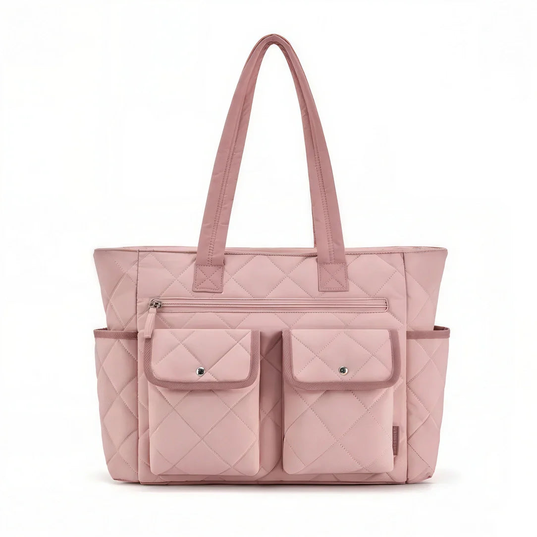 Sac fourre rose quilté Tilda pour rythmes scolaires avec format spacieux