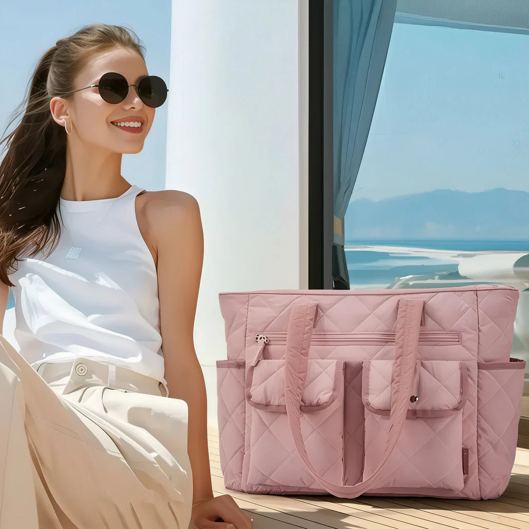 Sac fourre pour les rythmes scolaires, sac tote pink Tilda pour les cours