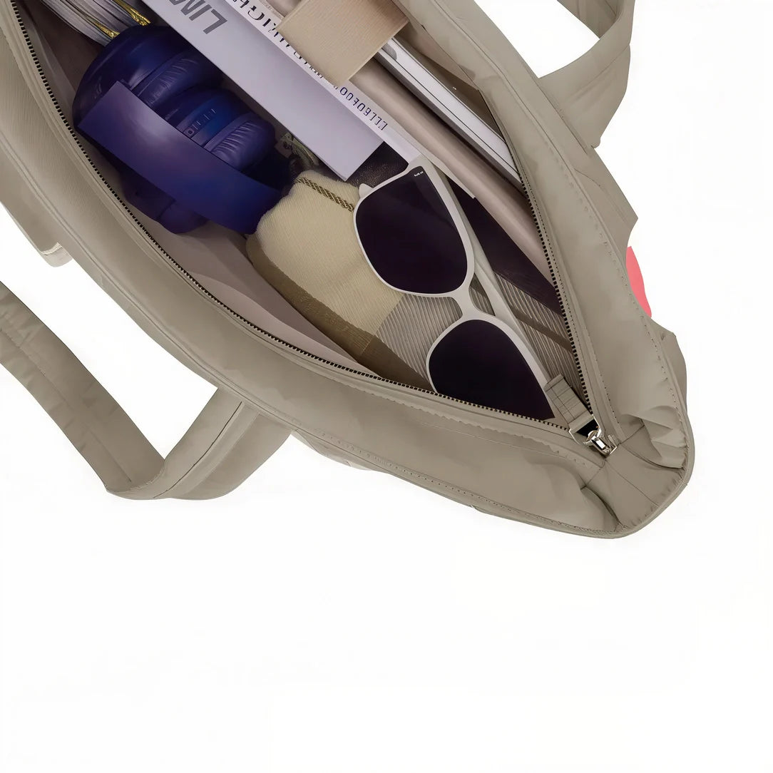 Sac fourre beige pour rythmes scolaires, parfait pour les cours Tilda