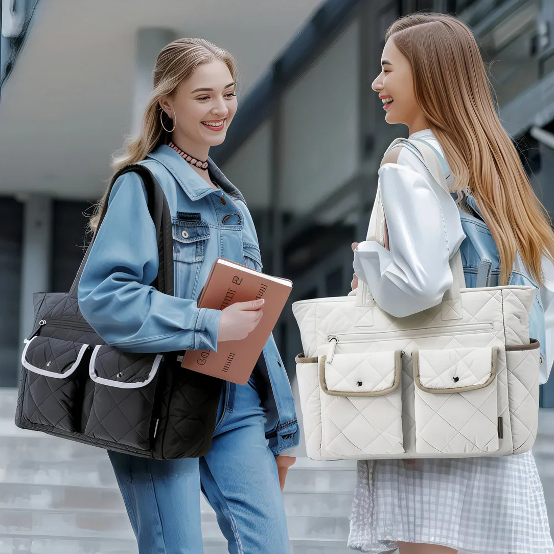 Deux sacs fourre Tilda quiltés pour rythmes scolaires et cours Tilda