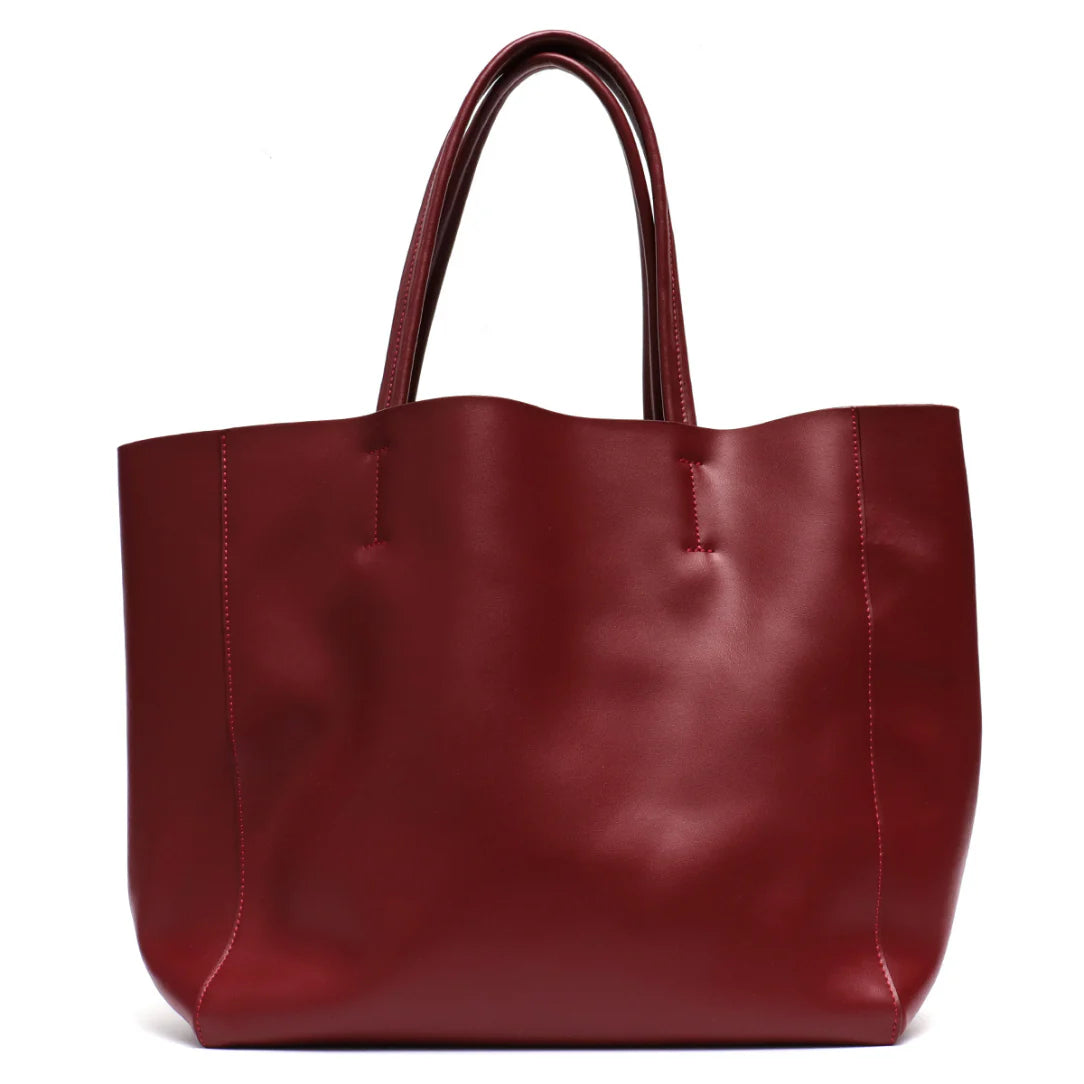 Sac fourre tote souple en cuir marron pour un style élégant et pratique