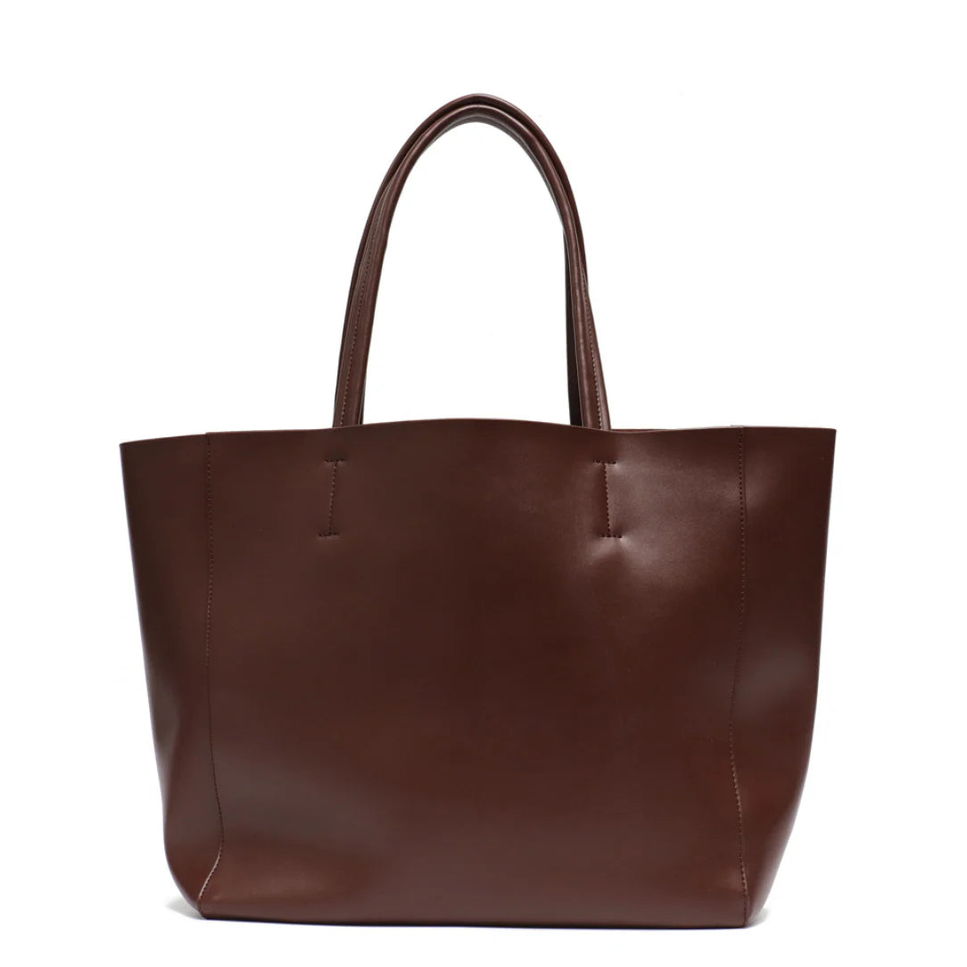 Sac fourre tote souple en cuir marron pour femme Avelor
