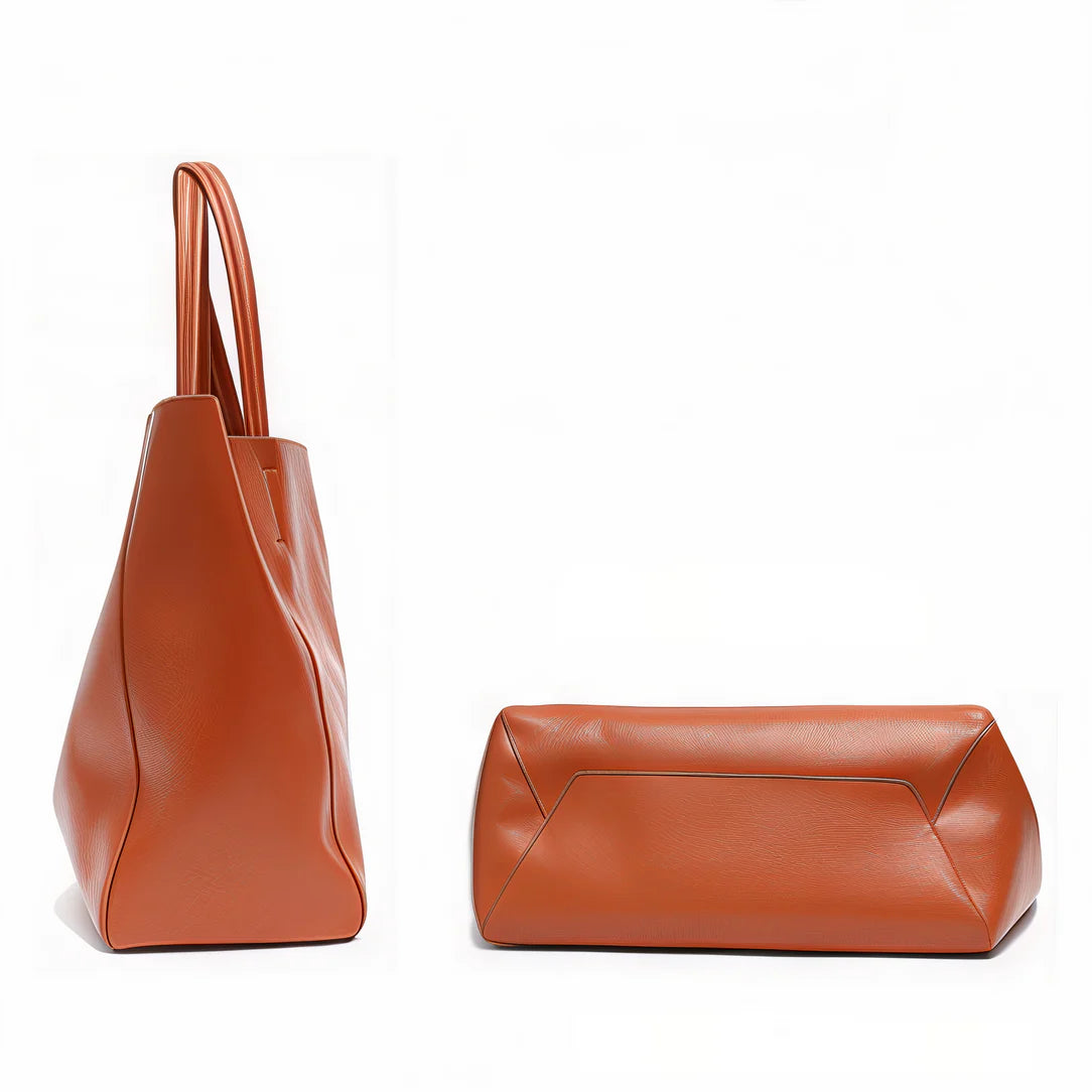 Sac fourre tote souple en cuir brun de la marque Avelor