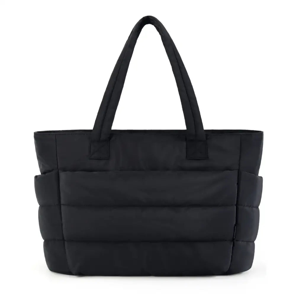 Sac fourre souple Lily avec un sac fourre-tout noir quilté élégant