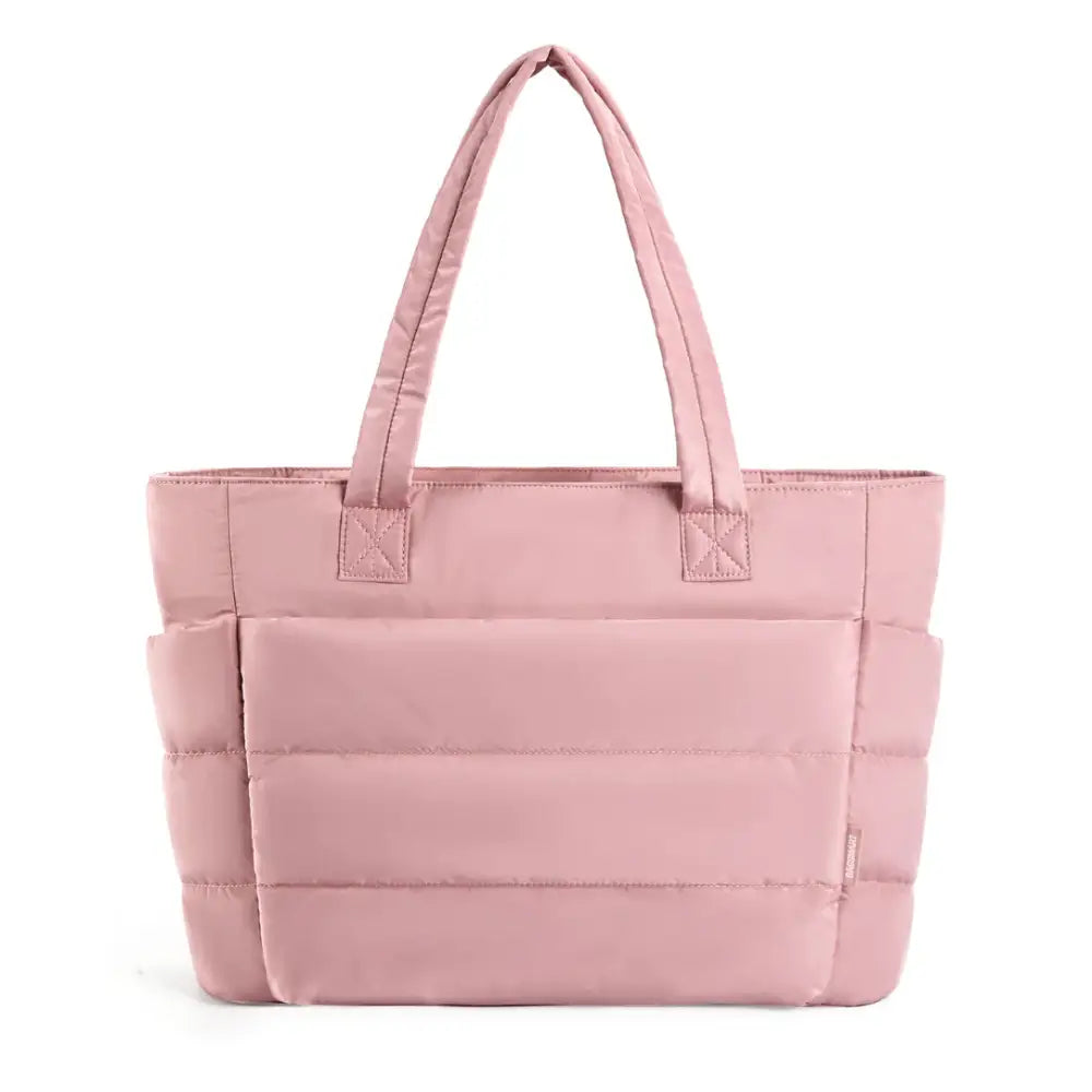 Sac fourre tout souple Lily avec design en quilting rose, sac pratique et chic
