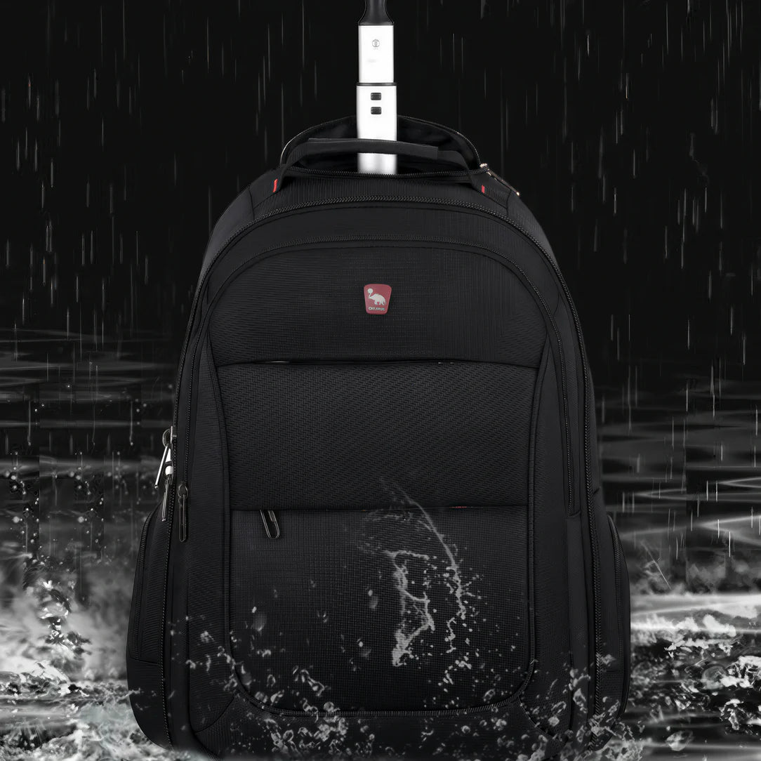 Sac à dos roulettes noir Valise sac à dos roulettes Traxion pour voyager et étudier
