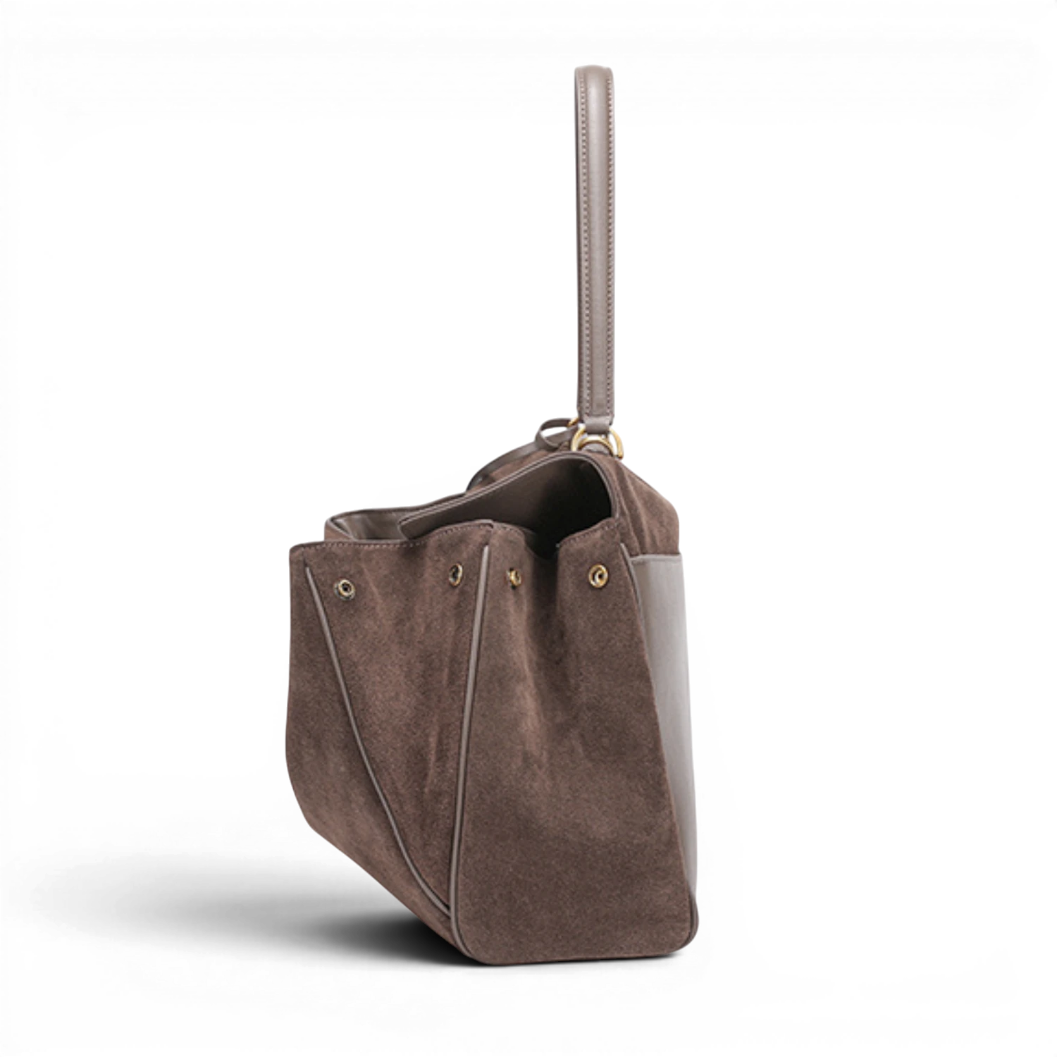 Sac à main de cours en daim souple à bandoulière – Capucine