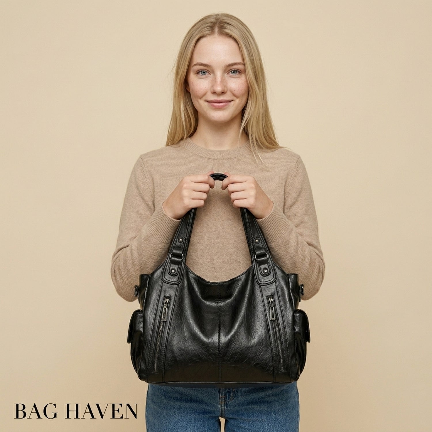 Grand sac à main de cours rétro – Eulalie