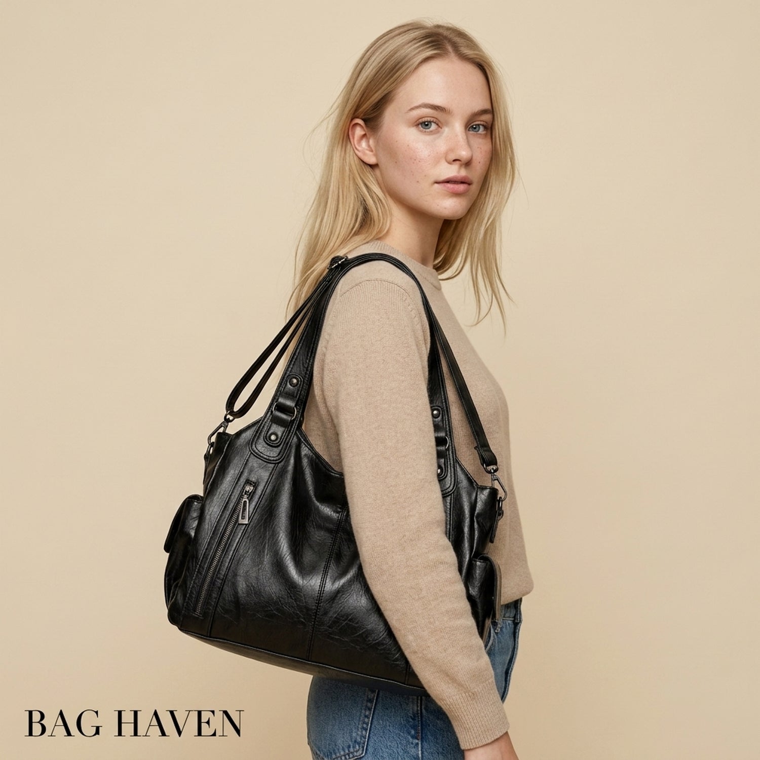 Grand sac à main de cours rétro – Eulalie